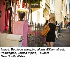 Boutique shopping along William street,Paddington, James Pipino, Tourism New South Wales