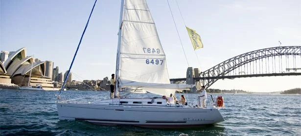 Yacht in Sydnet harbour